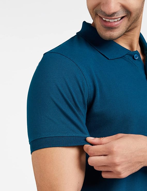 Symbol Men's Solid Cotton Rich Polo T Shirt