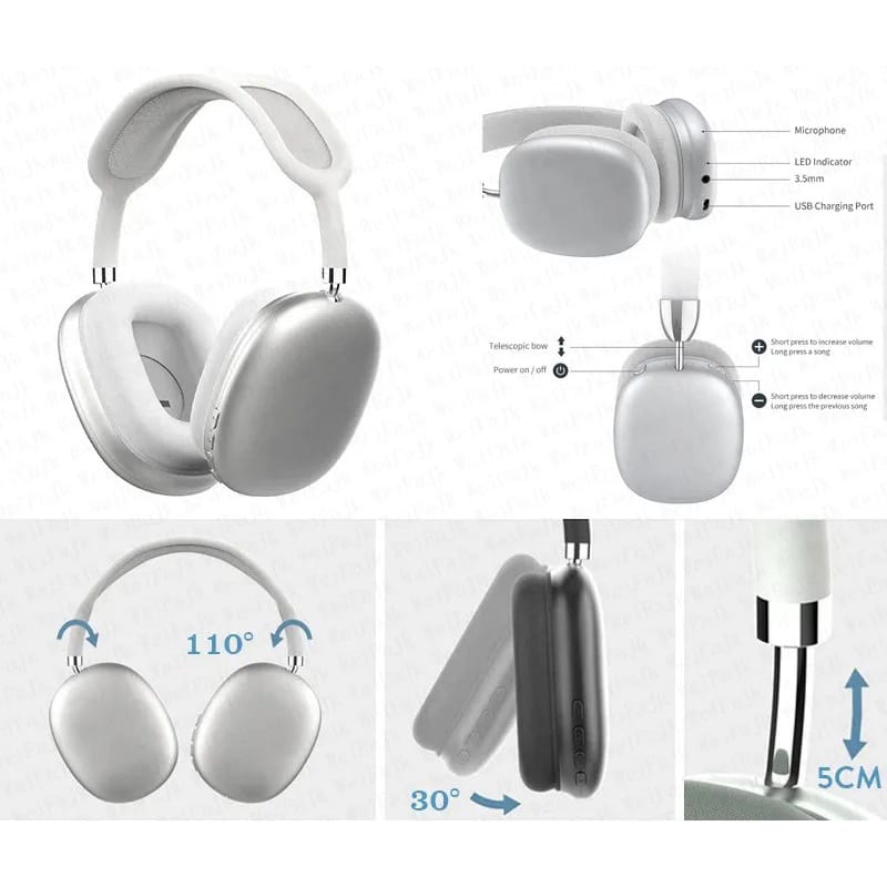 P9 Plus compatible On Ear Wireles Headphones Max Bluetooth Headset