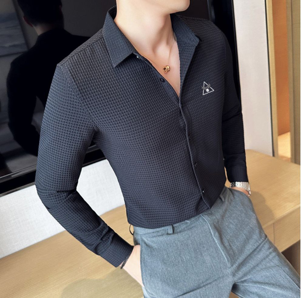 Bluecorp Enterprise Classic Men's Casual Shirt, Multi-Purpose Formal and Casual Wear,Office wear Shirt