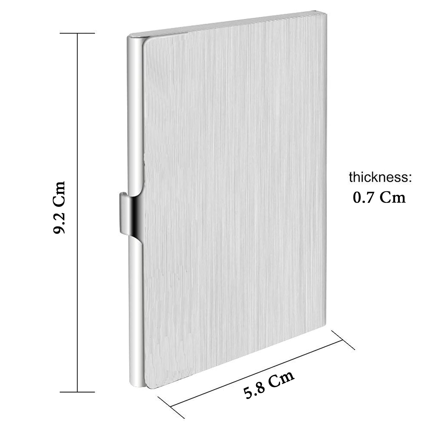 Men's & Women's Stainless Steel Pocket ATM Visiting Credit Card Business Card Case Holder - Silver