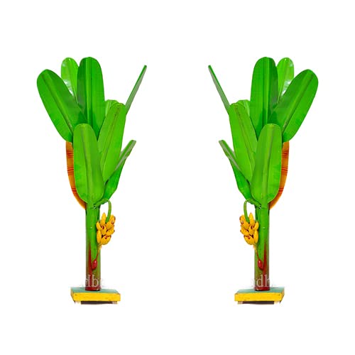 Artificial Banana Tree for Pooja Metal Banana Trees Decoration 24 Inches Pair