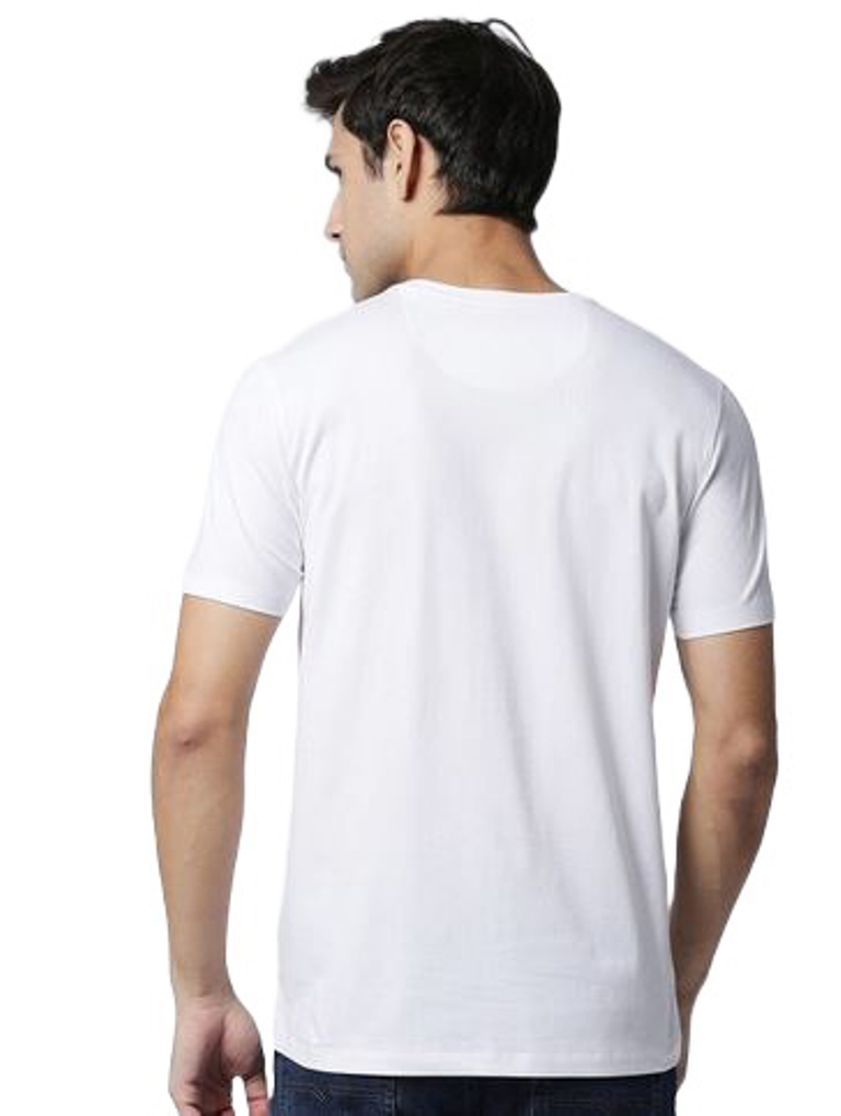 Jesus Christ Cross Graphic Printed White Round Neck Half Sleeves Polyester T-shirt for Men | Christian Religious Faith Design | Casual Wear