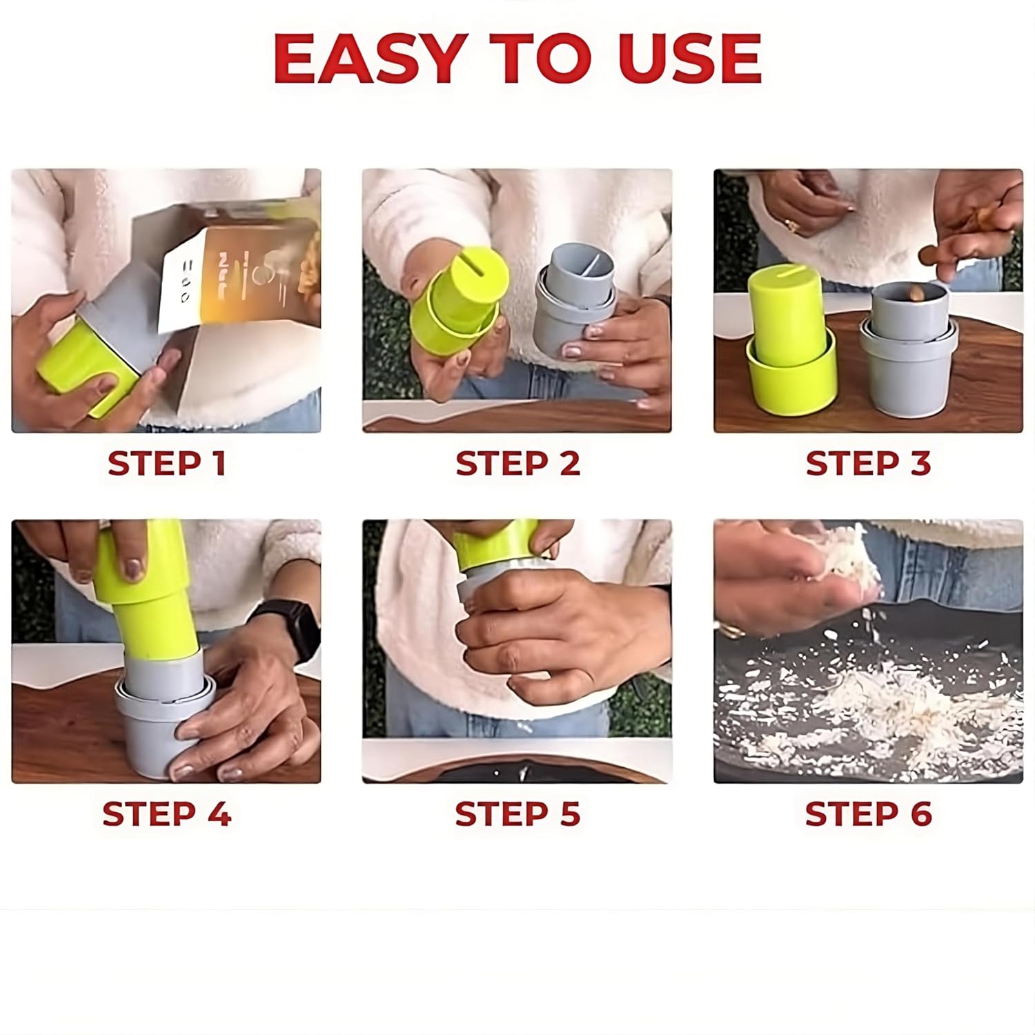 Qawvler 3 in 1 Dry Fruit Cutter Butter Slicer Grinder