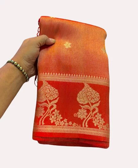 Premium Tissue Banarasi Saree with Regal...