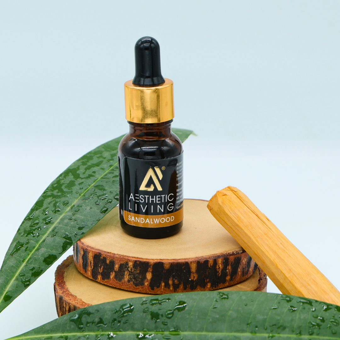 Aesthetic Living Pure Sandalwood Essential Oil 15ml for Aromatherapy