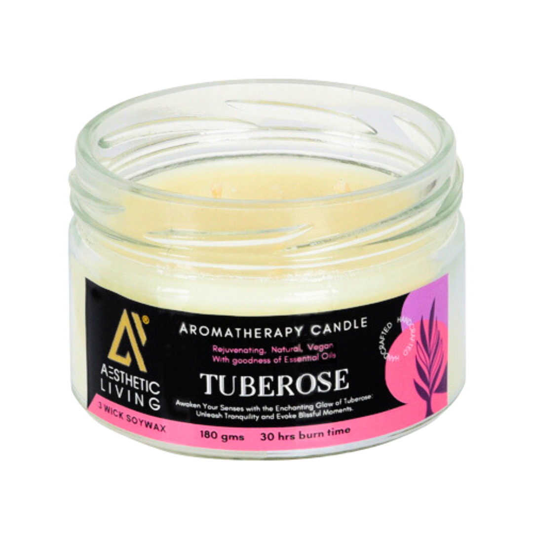 3 Wick Tuberose Candle 180g for Home Fra...