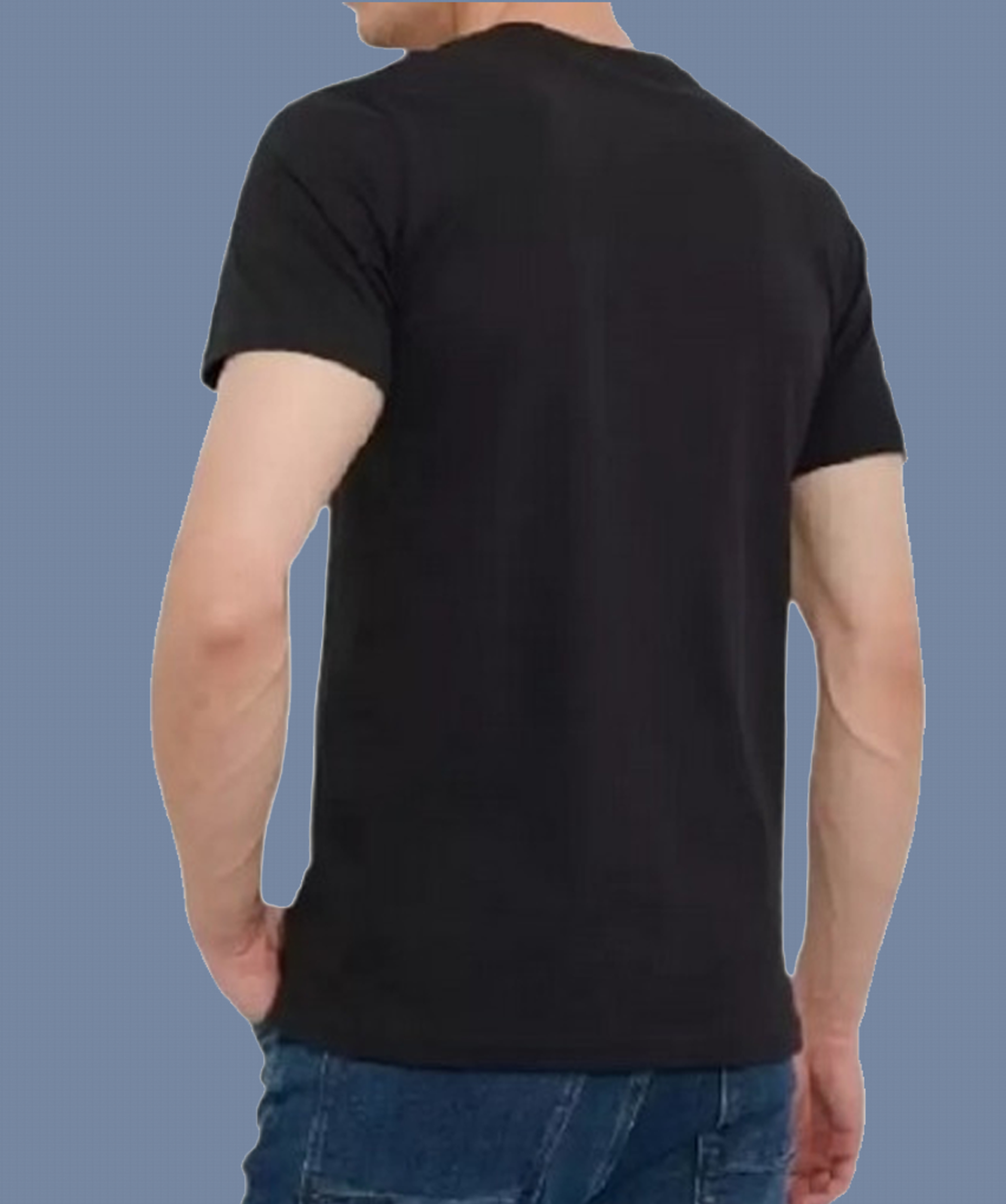 Men's Pure Cotton Black T-Shirt with Bold Front Panel Print | Trendy Half Sleeve Round Neck Casual Tee