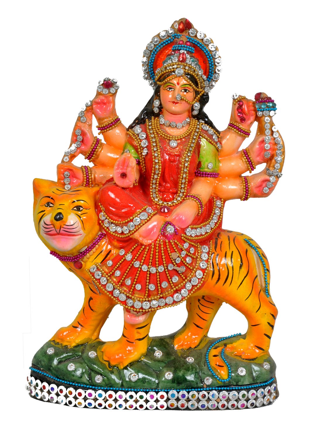 Simonart Durga Maa Clay Handicraft Home Decor