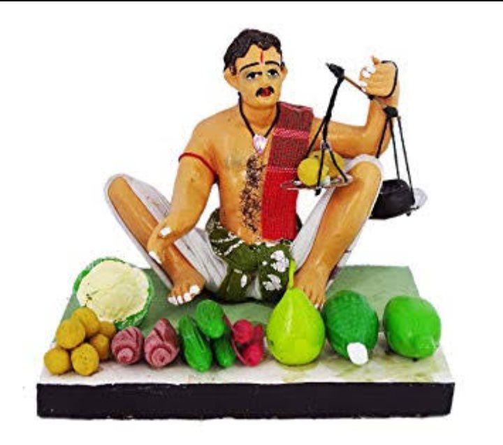 Simonart Vegetable Seller Clay Handicrafts Home Decor