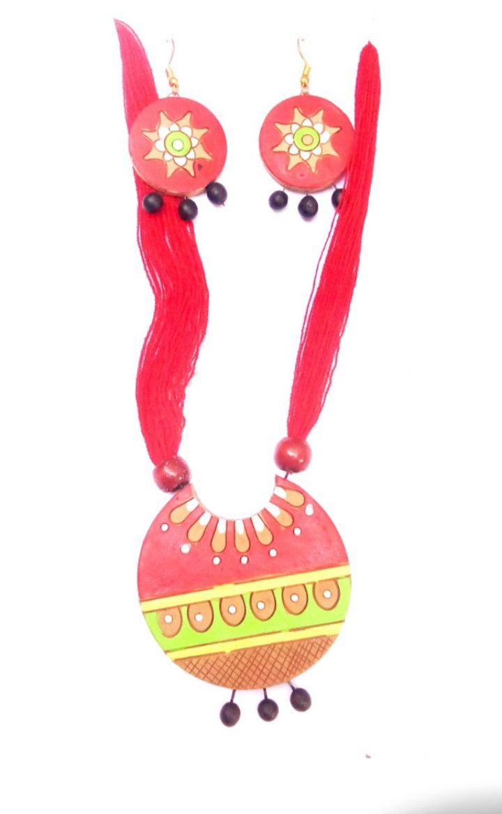 Clay Jewellery Handicrafts Traditional H...