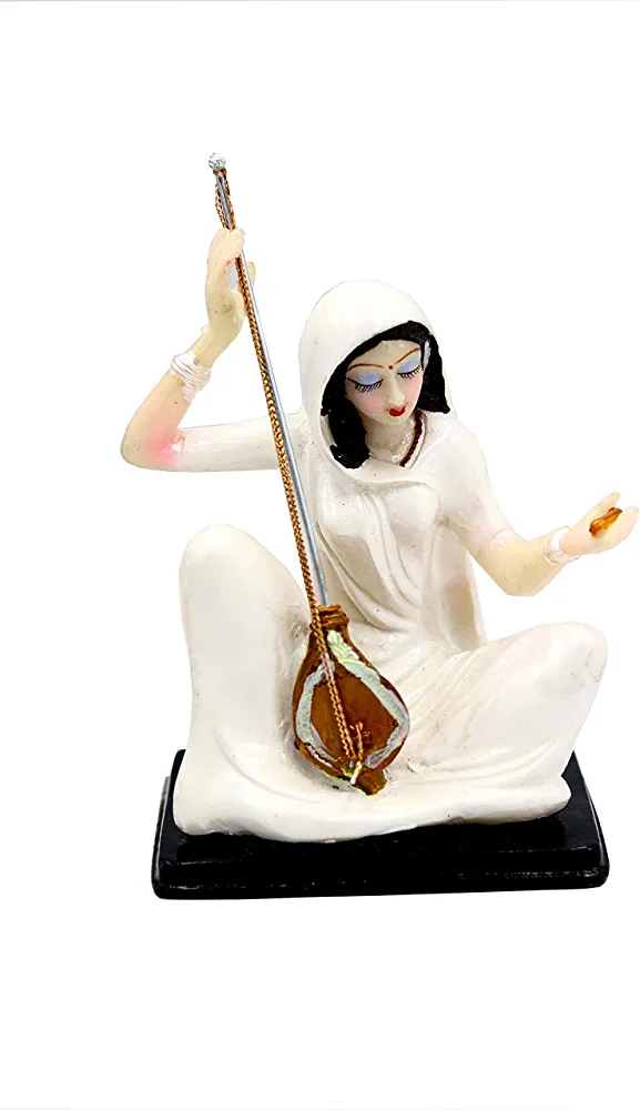 Clay Handicrafts Mira Bai Traditional Decorative Idol