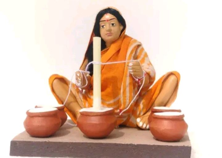 Golu Dolls Milk Making Clay Handicraft D...