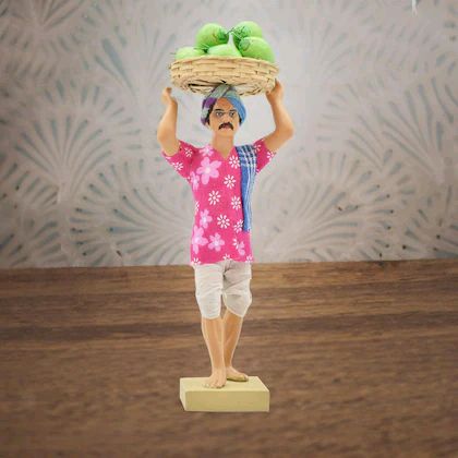 Golu Doll Coconut Seller Clay Handicraft Home Decor