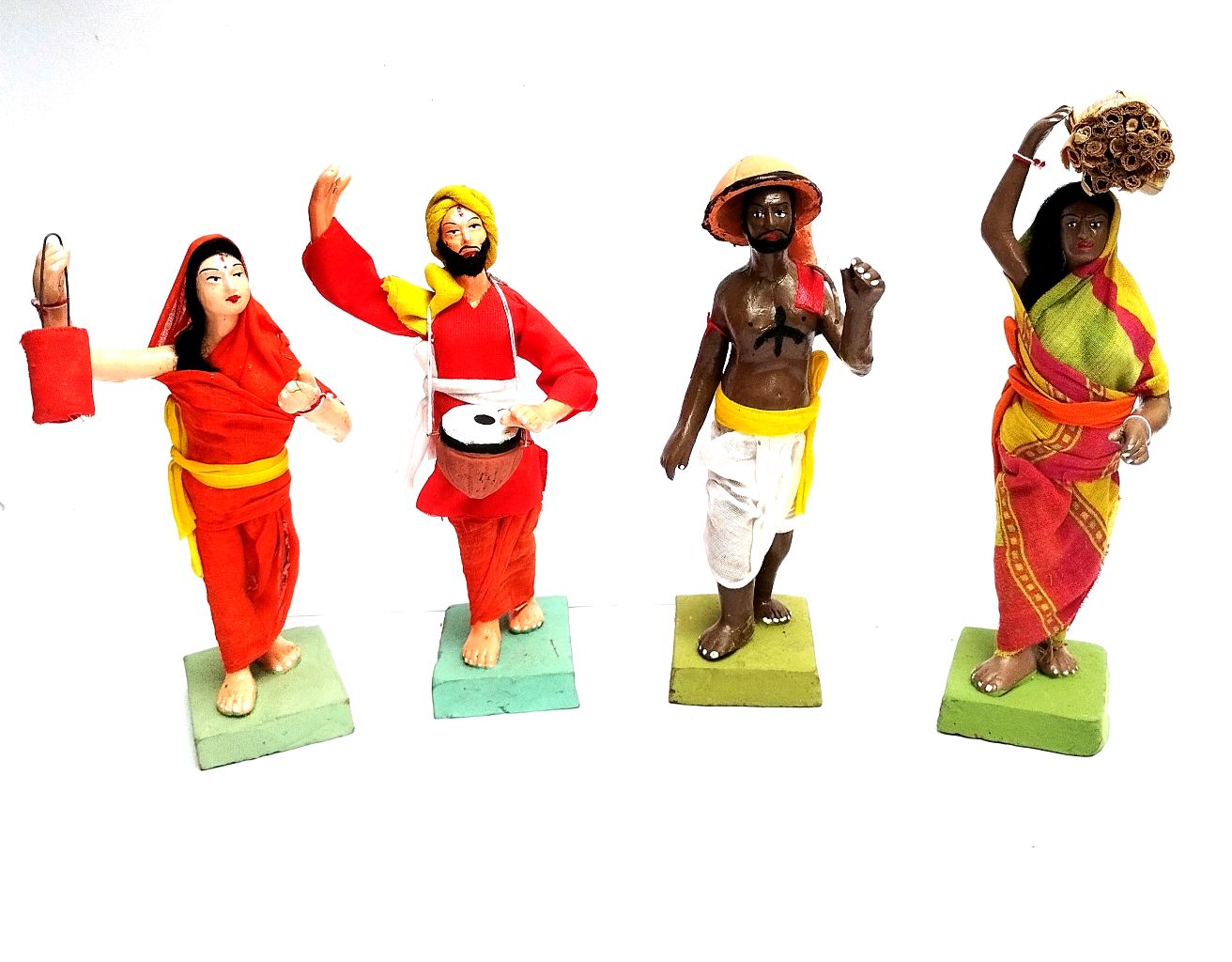 Golu Dolls Handicraft Set of Four Traditional Home Decor