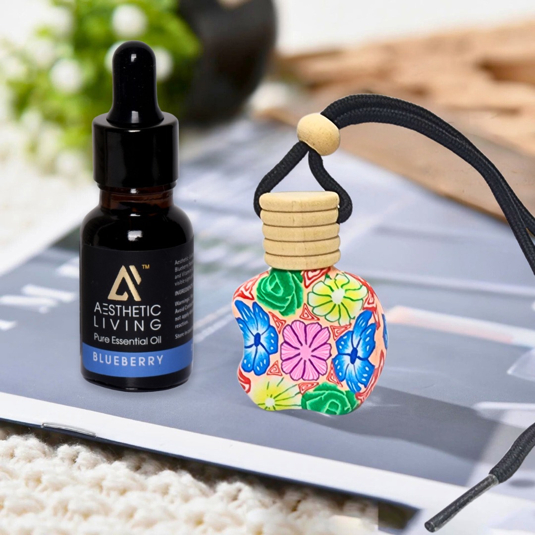 Floral Design Car Aromatizer Diffuser Bo...
