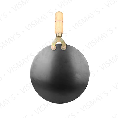 VISMAYS Iron Tawa Smooth Edges Dishwasher Safe Wooden Handle