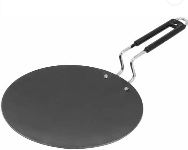 Vismays 9.5 Inch Pure Iron Roti Tawa Smooth Edges Handle