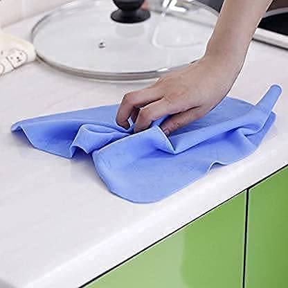 Qawvler Magic Towel Drying Reusable Water Absorbent Multipurpose Cleaning Cloth For Kitchen (Pack Of 2)