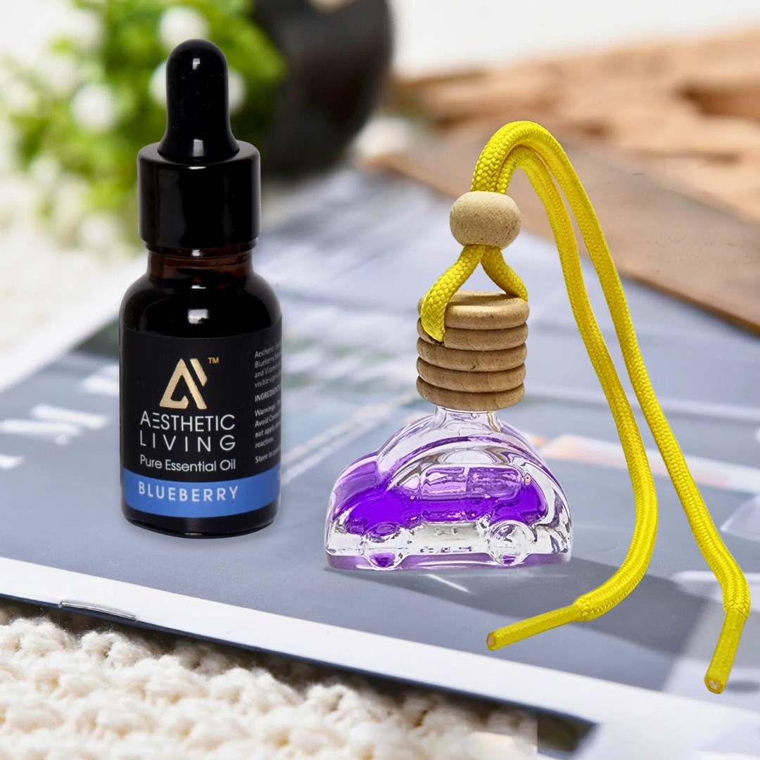 Car Shaped Aromatizer Diffuser Bottle Oil Combo Blueberry