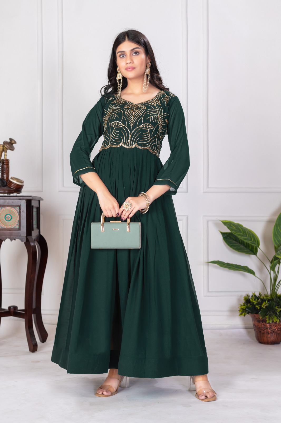 FVD LONCHING DESIGNER LON GEORGETTE GOWN