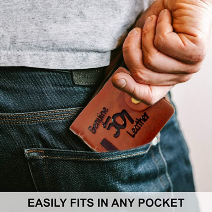 Wassxler PU Leather Wallet, Western Style Embossed Design, Dark Brown, Slim Bifold with Snap Closure Brown (Pack of 1)