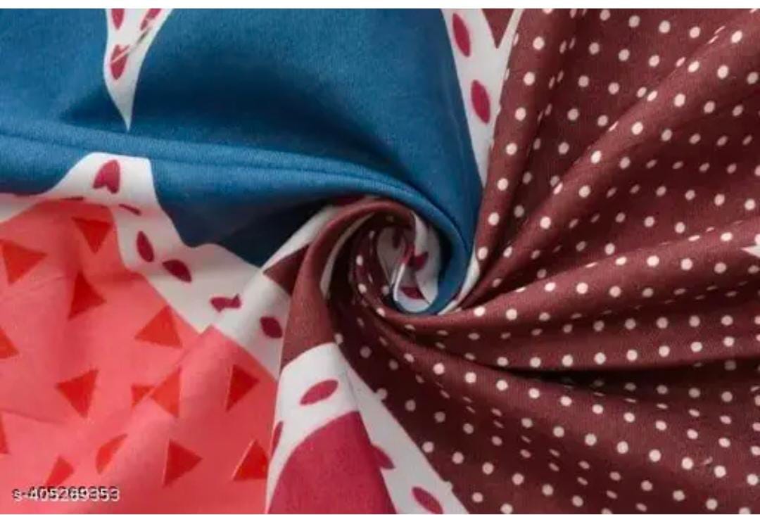 Homdazal Microfibre Abstract Queen Bedsheet Multicolor Vibrant