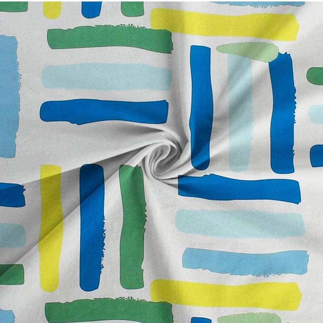 Homdazal Microfibre Abstract Queen Bedsheet Multicolor Soft