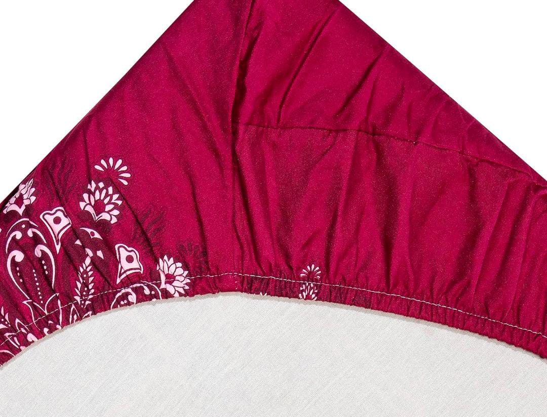 Homdazal Microfibre Abstract Queen Bedsheet Multicolor Bold