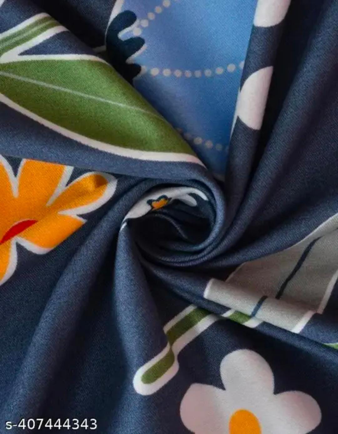 Homdazal Microfibre Abstract Queen Bedsheet Multicolor Gradient