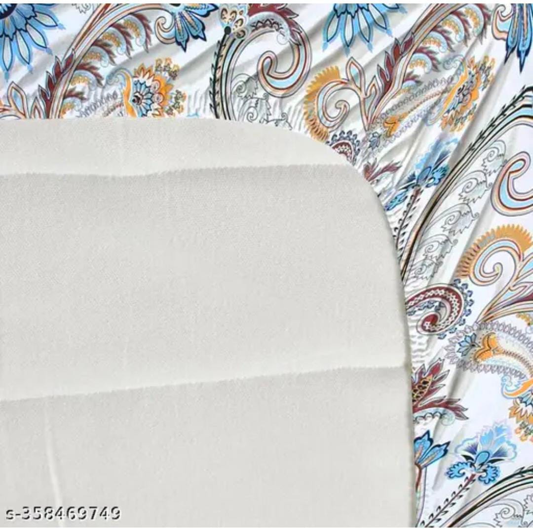 Homdazal Microfibre Abstract Queen Bedsheet Multicolor Marble