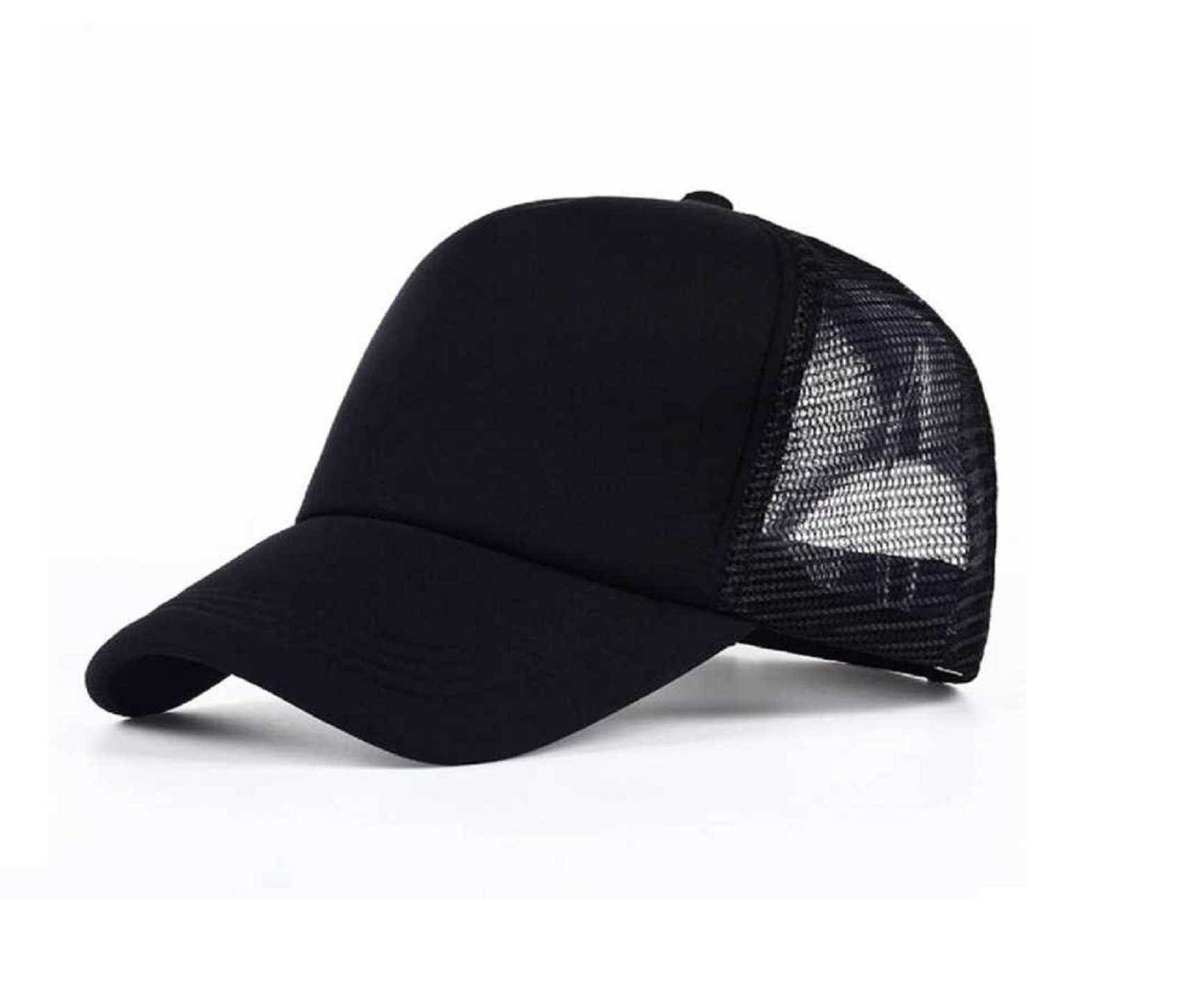 Plain Mesh Black Caps And Hats For Men Trucker Style Head Wear