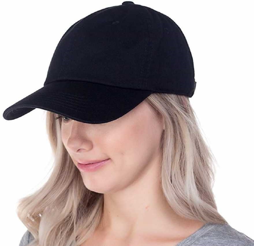 Plain Solid Black Caps And Hats For Men Trucker Style Head Wear