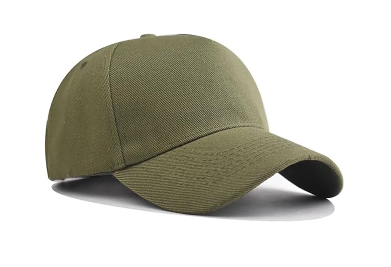 Plain Solid Olive Green Caps And Hats Fo...