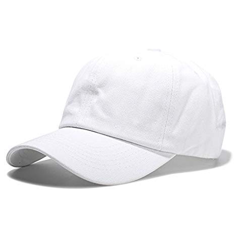 Plain Solid White Caps And Hats For Men...