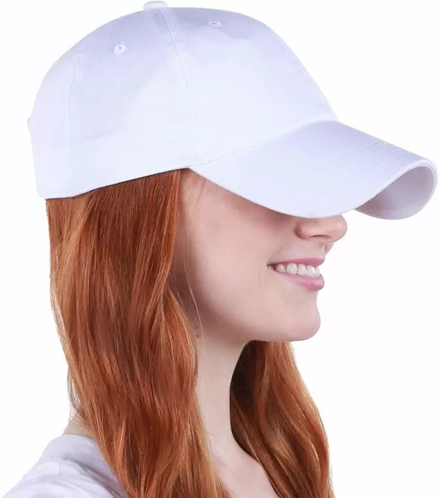 Plain Solid White Caps And Hats For Men Trucker Style Head Wear