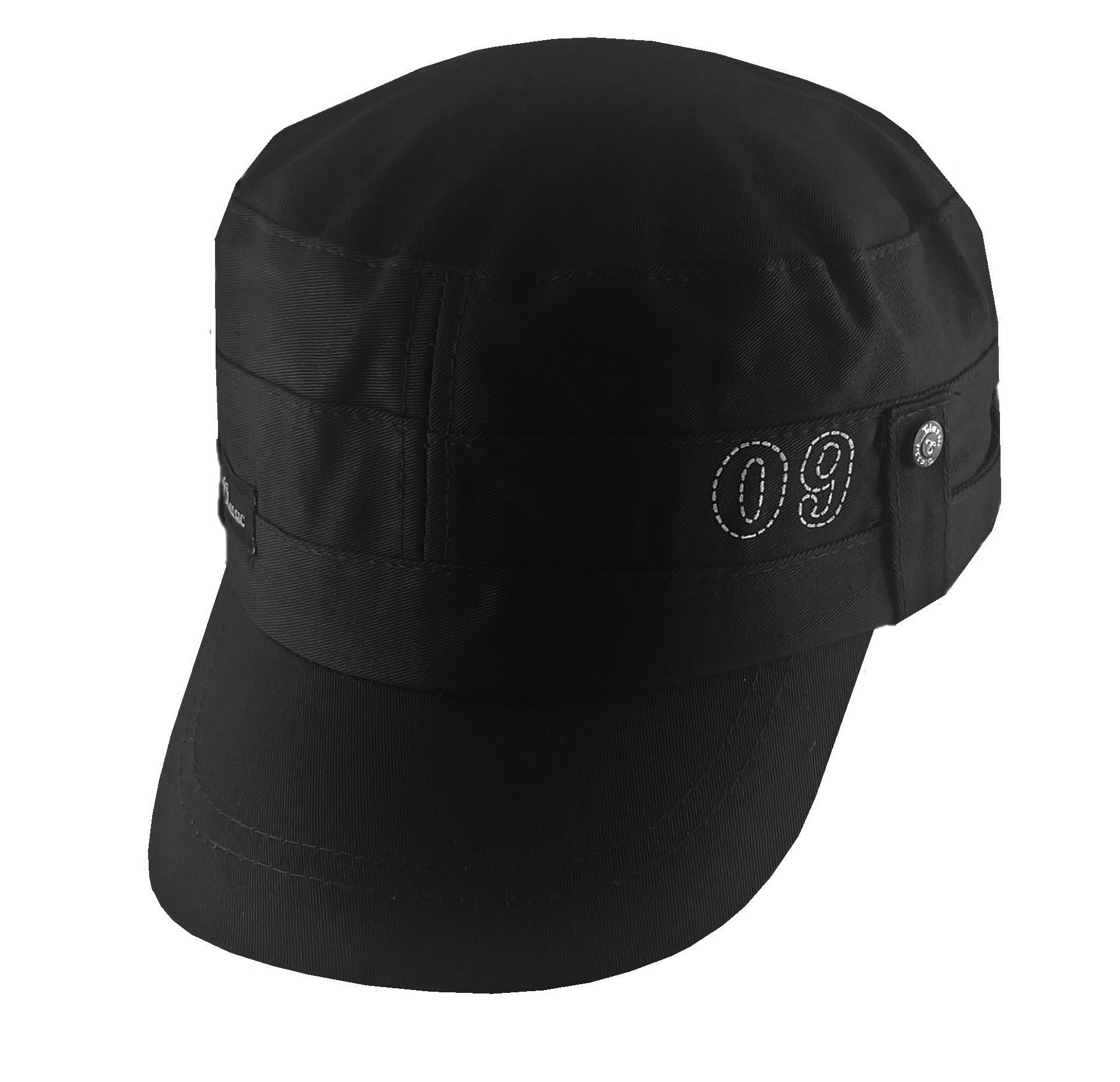 Short Visor Captain Style Golf Caps For Men Black Color