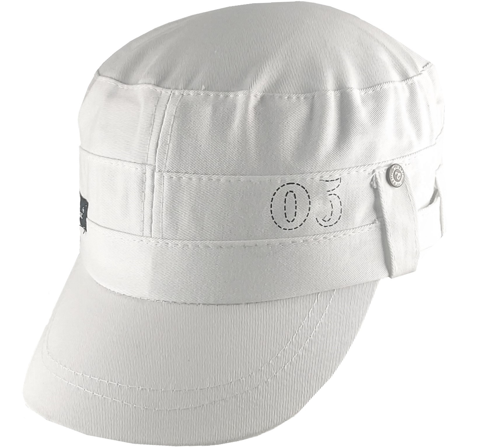 Short Visor Captain Style Golf Caps For Men White  Color