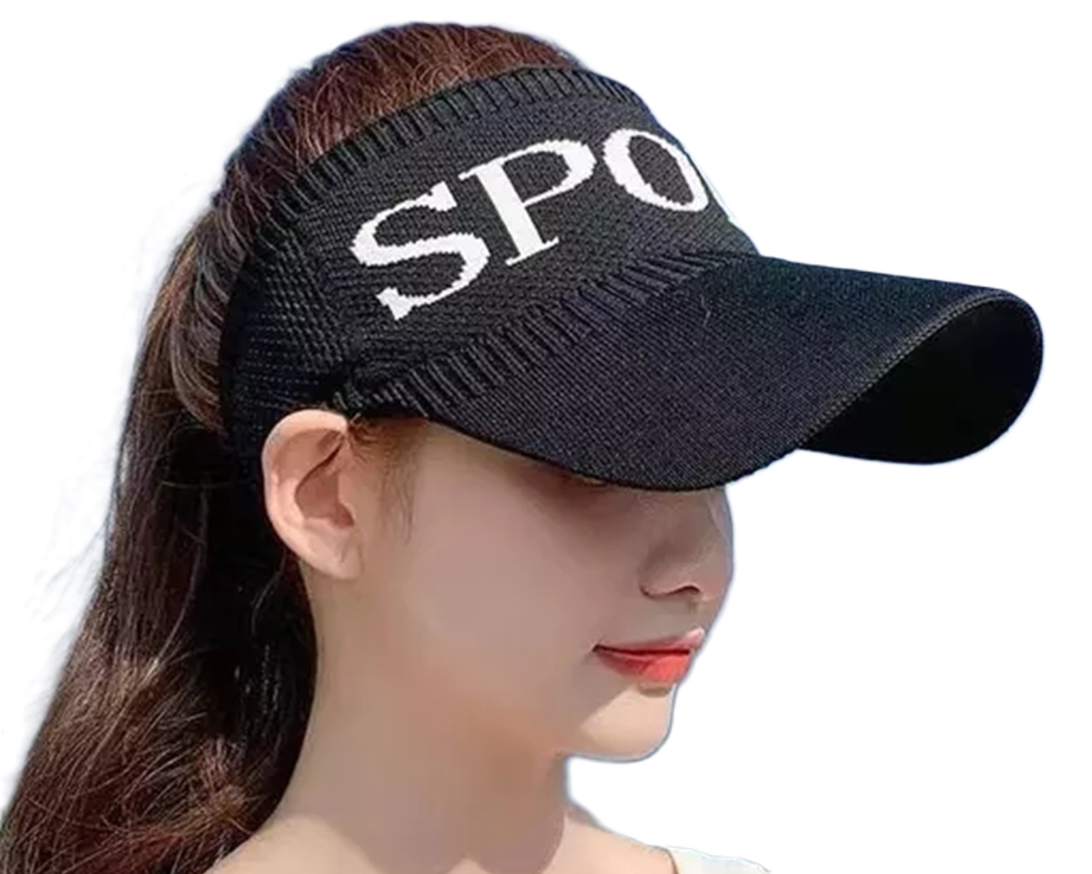 Tennis Golf Half Visor Hats And Caps For Men Black Color