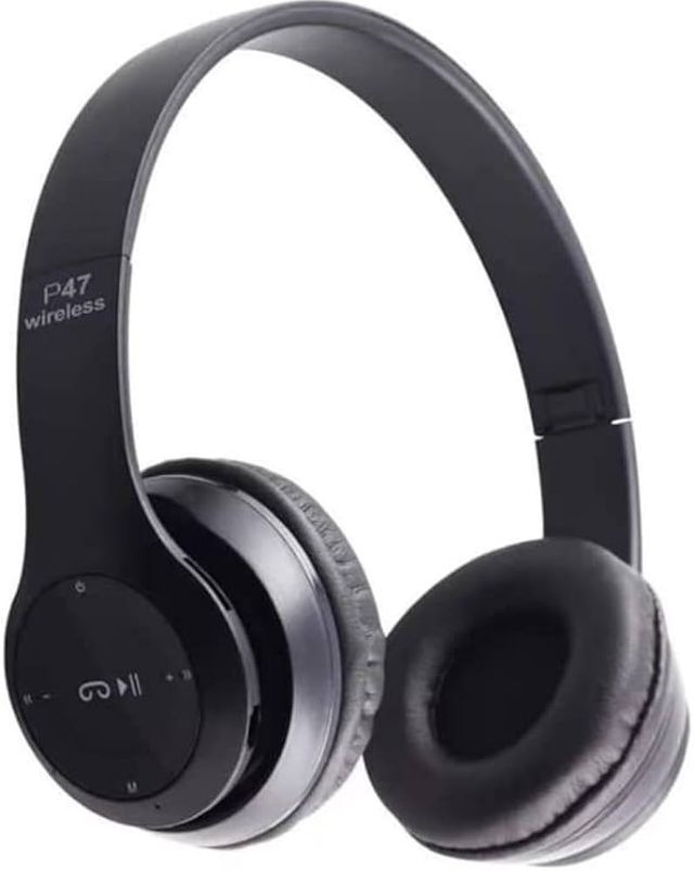P47 Wireless Bluetooth Headphones | Deep Bass | Foldable Design | Built-in Mic | All-Day Comfort & Noise Isolation