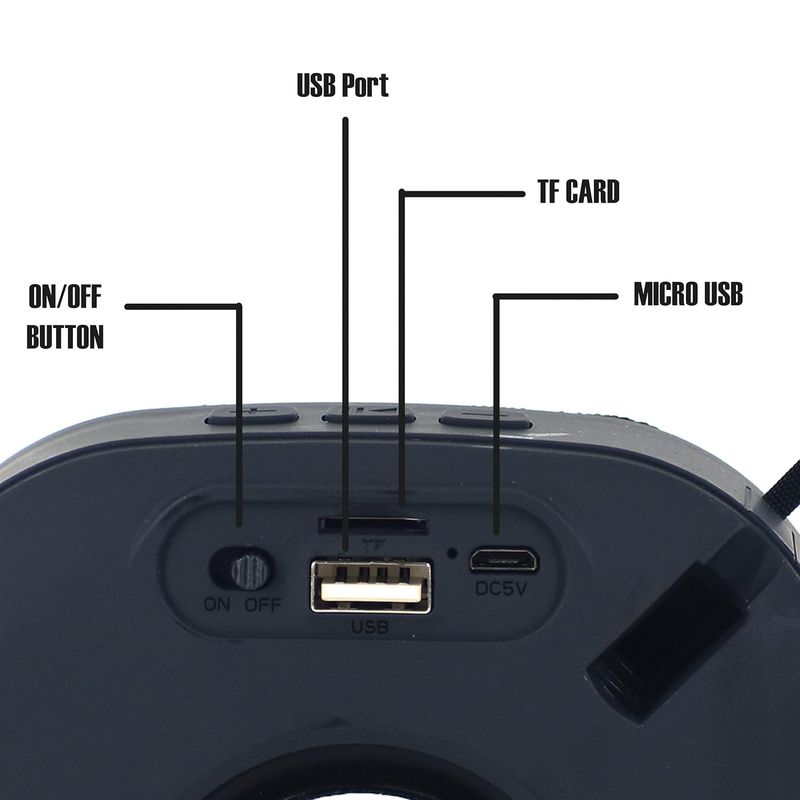 Stylish Portable Bluetooth Speaker with Carry Strap – Compact Design, Big Sound