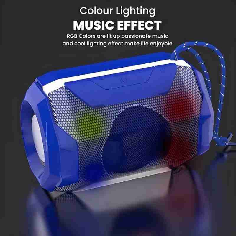 Wireless Bluetooth Speaker with Mic, FM Radio, AUX/USB/TF Support & 6Hrs Playtime – Hands-Free Calling & Rechargeable Battery