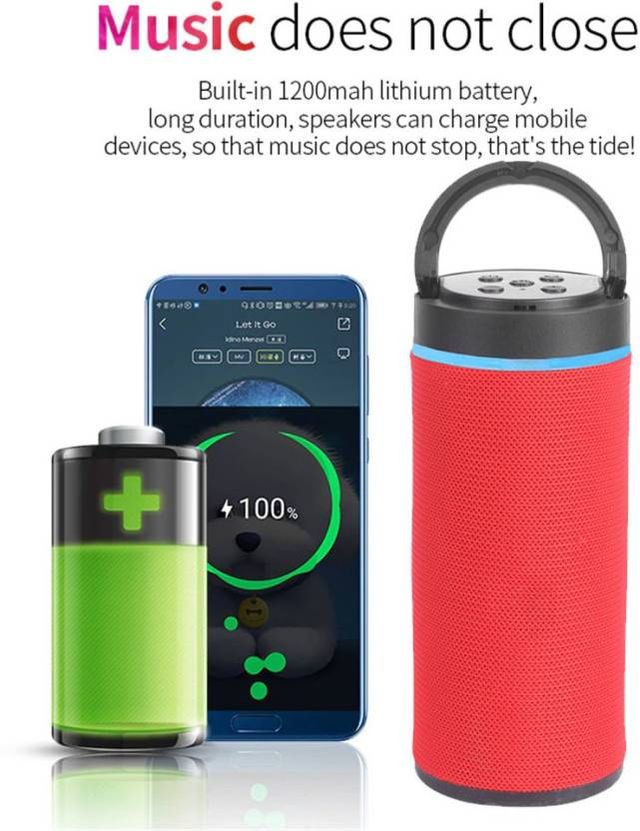 KT-125 Mini Handy Bluetooth Speaker | Portable, Splash-Proof, High Bass Sound, FM Radio, TF Card Slot, Built-in Mic, with inbuilt Phone Stand