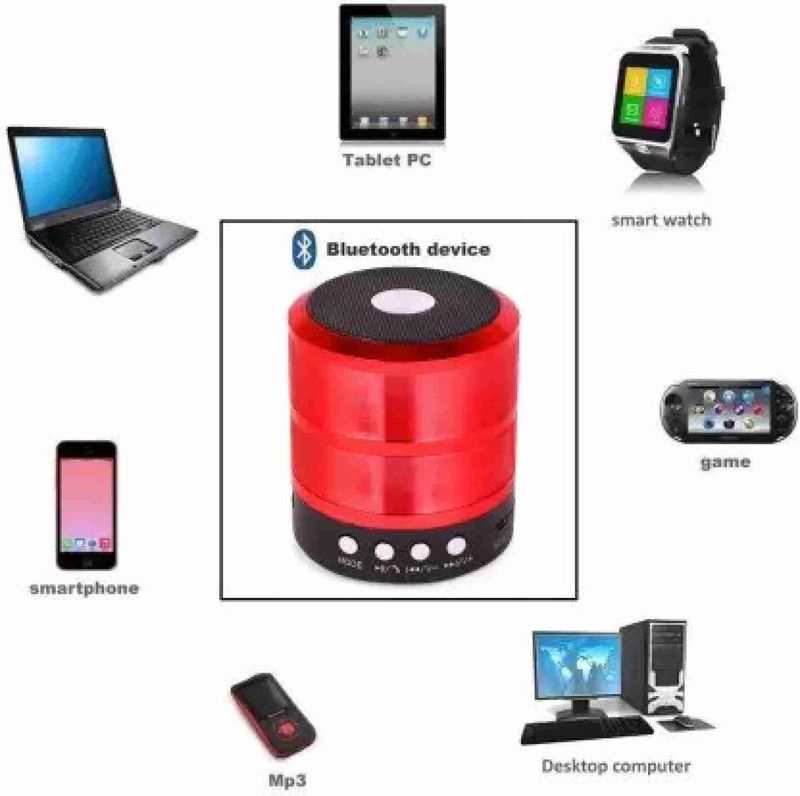 Multi-Function Portable Bluetooth Speaker with FM Radio, AUX, USB, TF Card Slot, & High Bass Sound – Compact & Travel-Friendly