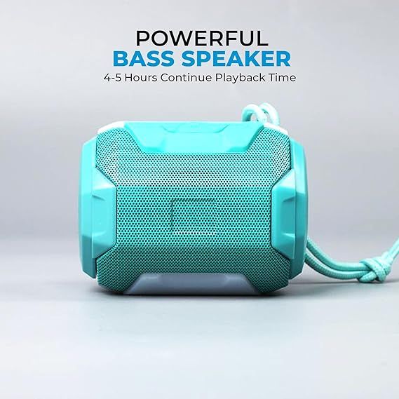 Wireless Bluetooth Speaker with Mic, FM Radio, AUX/USB/TF Support & 6Hrs Playtime – Hands-Free Calling & Rechargeable Battery