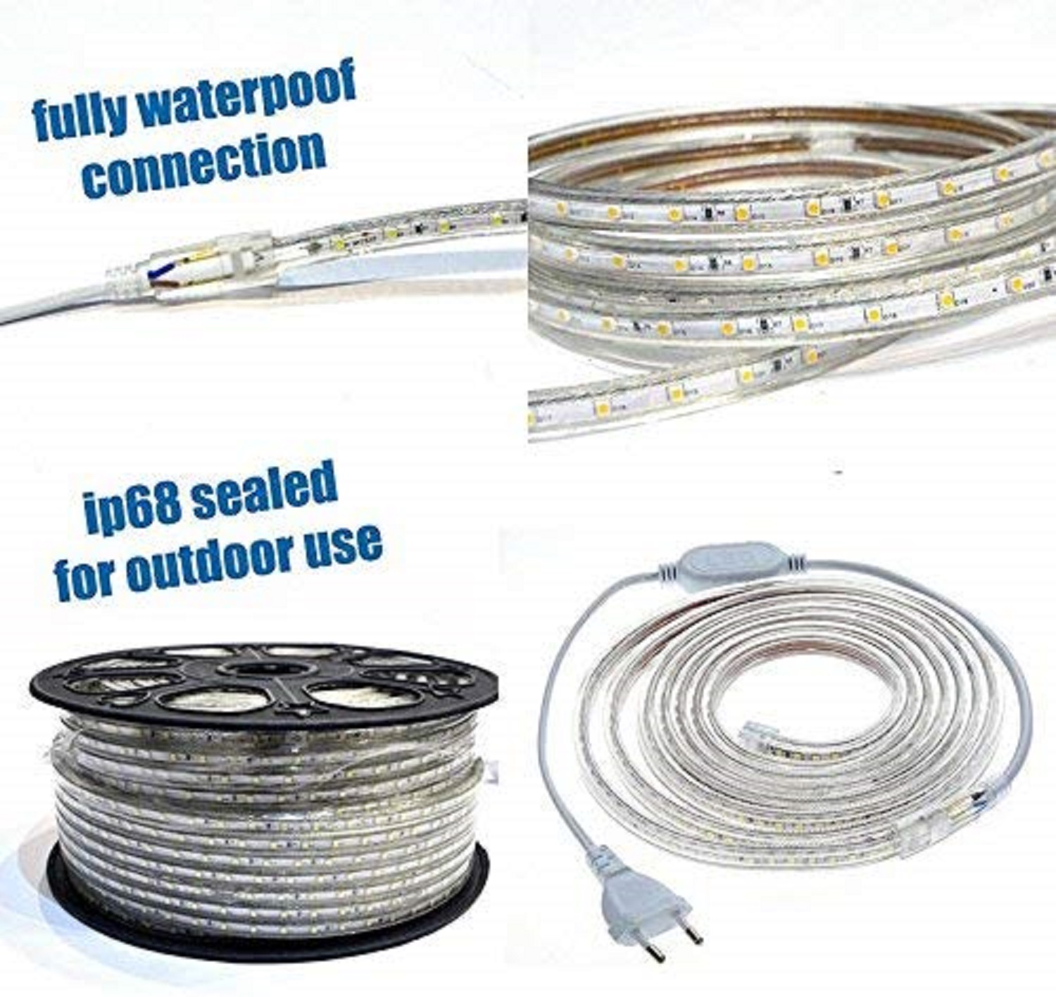 RGB LED Rope Strip Lights Waterproof Outdoor 5 Meter Length