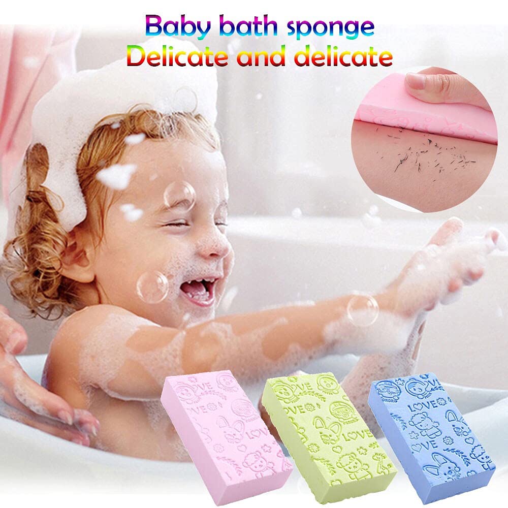 Super soft baby bath sponge gentle cleaning pack of two