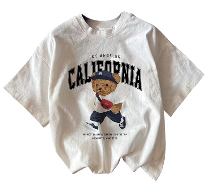 Women Short Sleeve Cotton Blend Oversize...