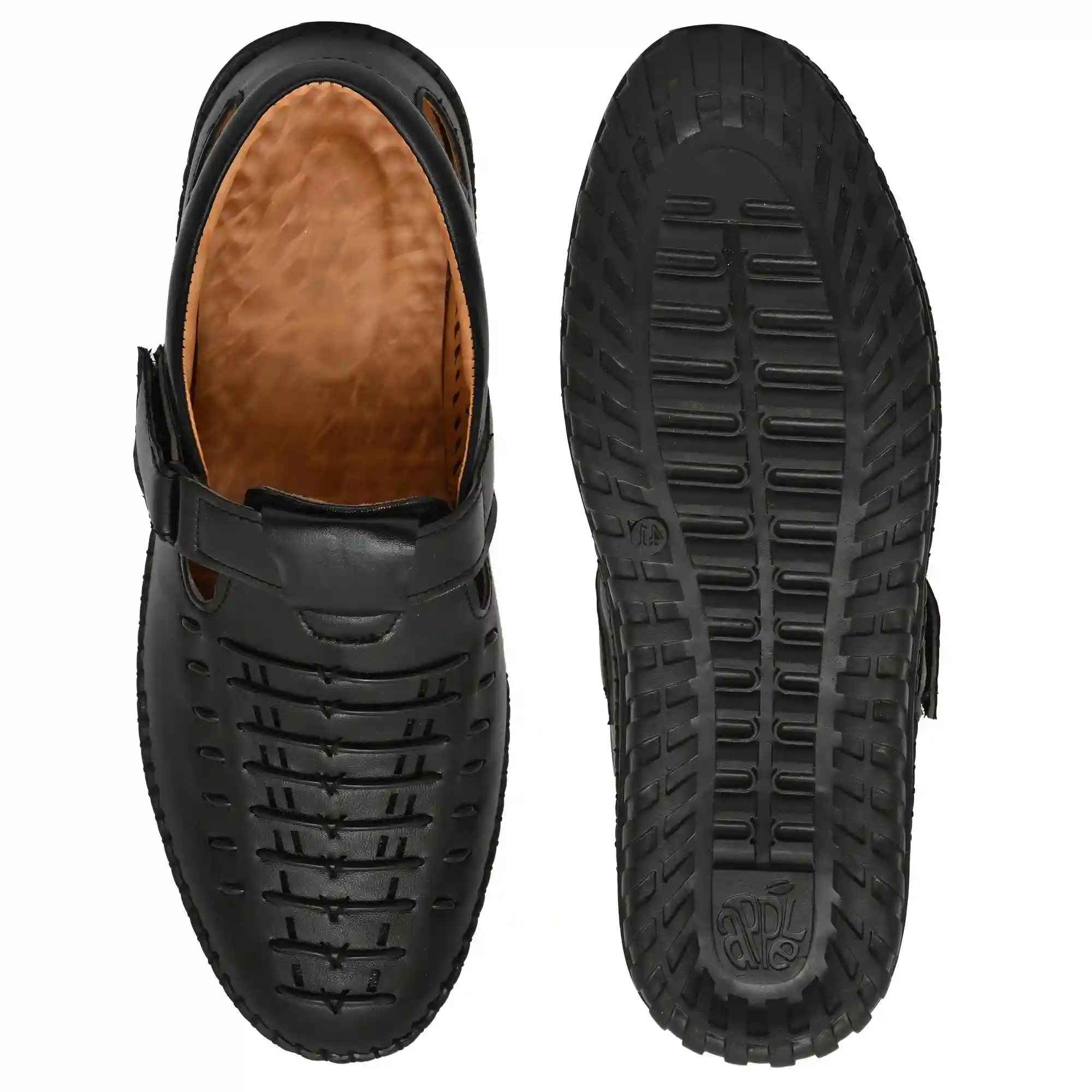 Latest Fabulous Men Sandals|Roman Sandals/Outdoor Sandal For Men's & Boys-101-Sandal-BLK