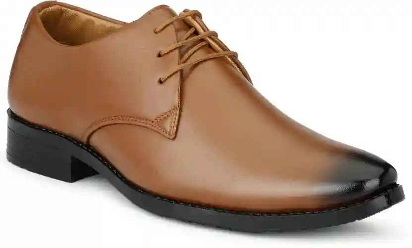 Latest Trendy Men Formal Shoes |Tan Derby Shoes| Office Shoes For Men's & Boys - Tan