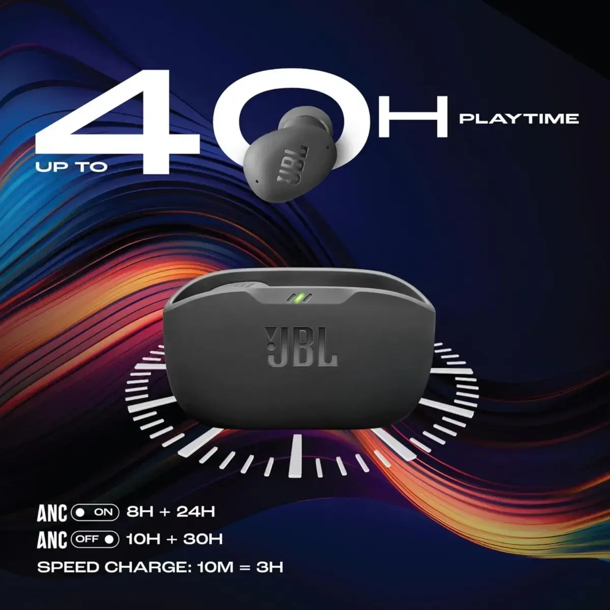 JBL Wave Buds 2 Ear Buds Wireless BluetoothV5.3 | Active Noise Cancellation Ear Buds